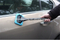 Windshield glass window cleaning wiper with microfiber pad