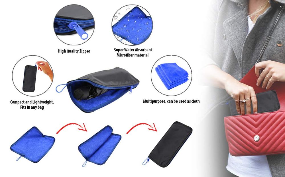 Lightweight Super Water Absorbent double sided Microfiber cloth Umbrella cover