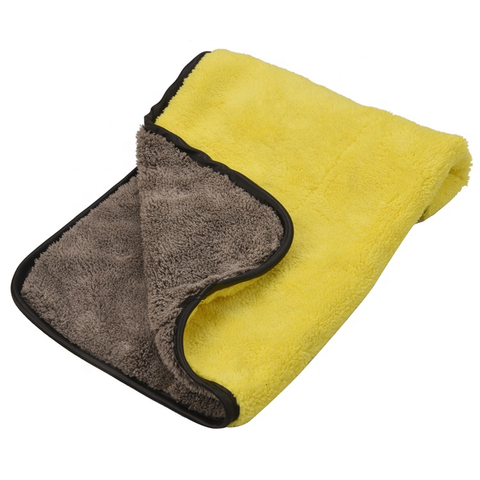 Good service high microfiber cleaning cloth thick dual sided plush streak free microfiber cloth