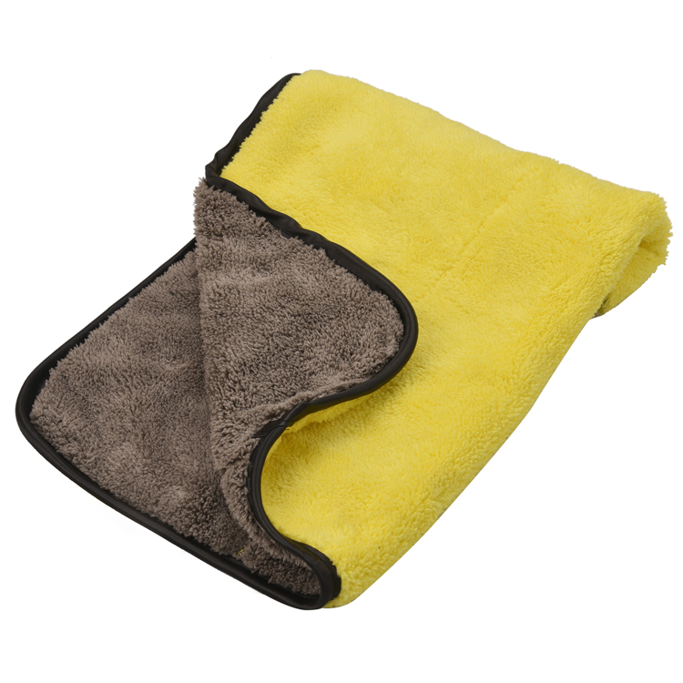 Good service high microfiber cleaning cloth thick dual sided plush streak free microfiber cloth