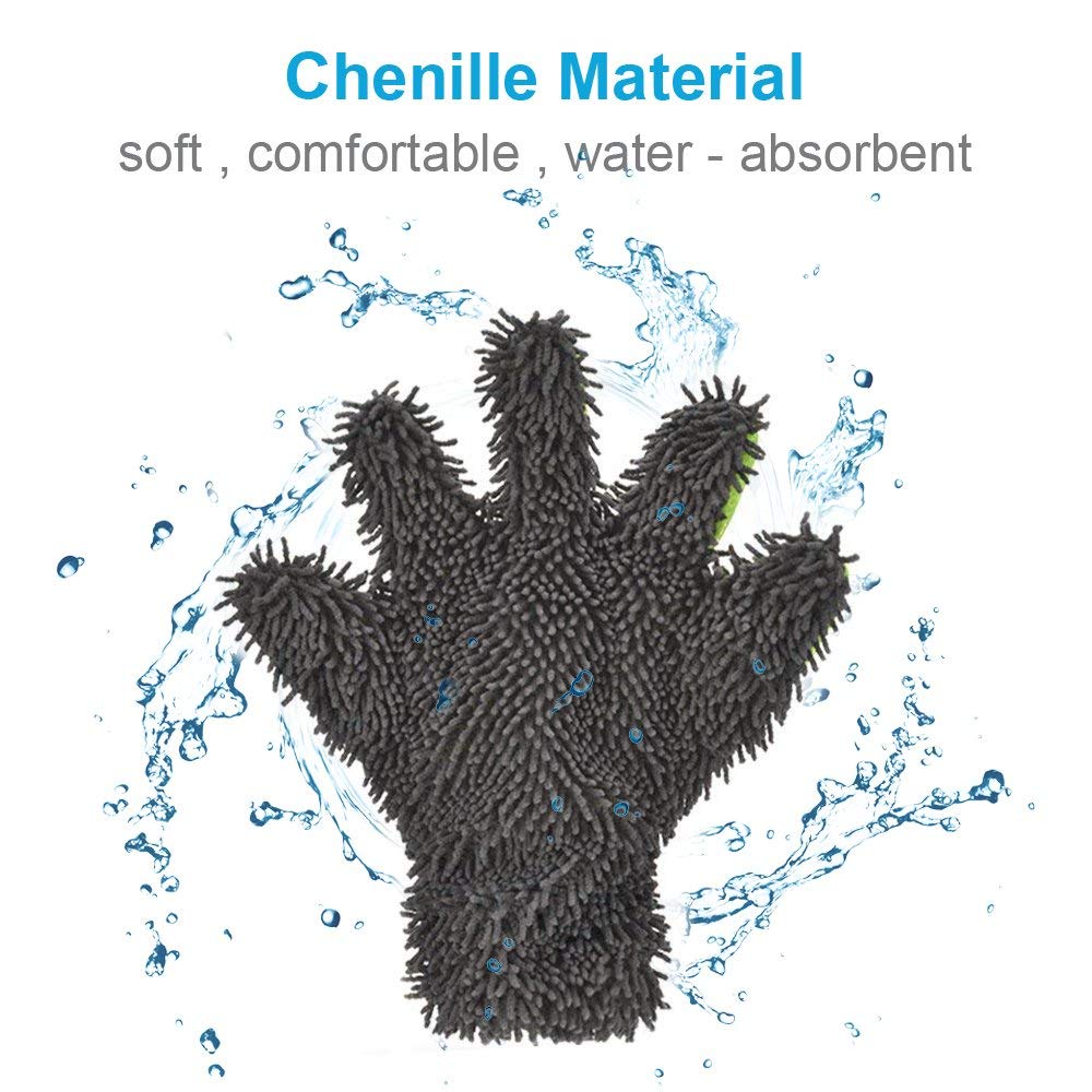 China Wholesale New Car Cleaning Glove 80%Polyester 20%Polyamide Microfiber Car Wash Glove thumb microfiber wash mitt