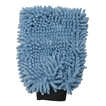 Chenille blue Glove Microfiber car Cleaning Wash Mitt