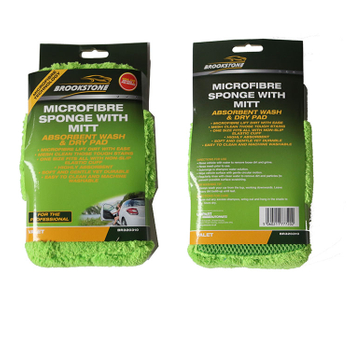 Car Clean Sponge And Microfiber Cloth