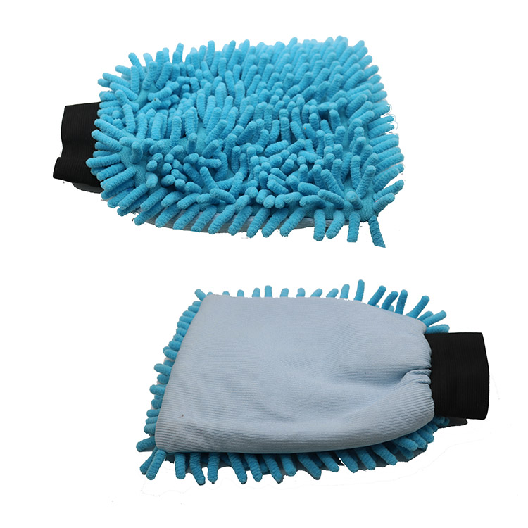 80% Polyester + 20% Polyamide Mixture Cleaning Glove For Car Washing