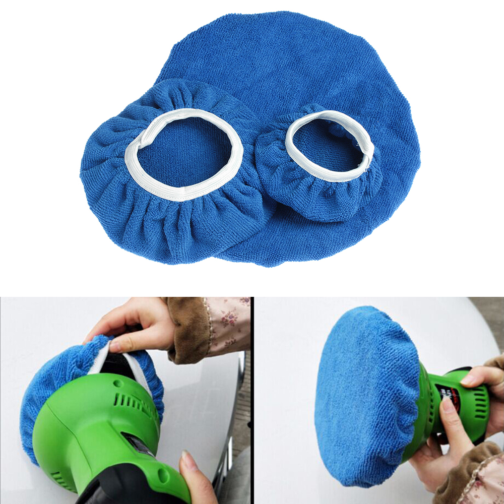 Quick Dry Microfiber Bonnet Car Polisher Pad Cover for Car Paint Care Waxing Polishing