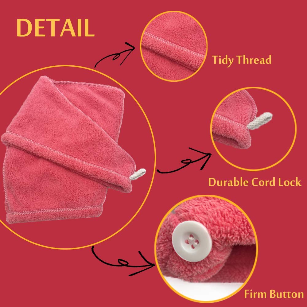 absorbing water dryer Quick Dry Coral Fleece Hair Turban Towel