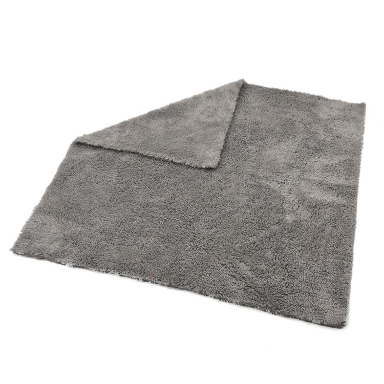 High absorption edgeless plush laser cut cleaning cloth microfiber coral fleece towel
